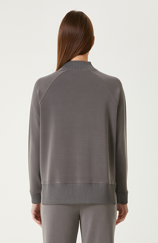 Antrasit Modal Karışımlı SweaTshirt