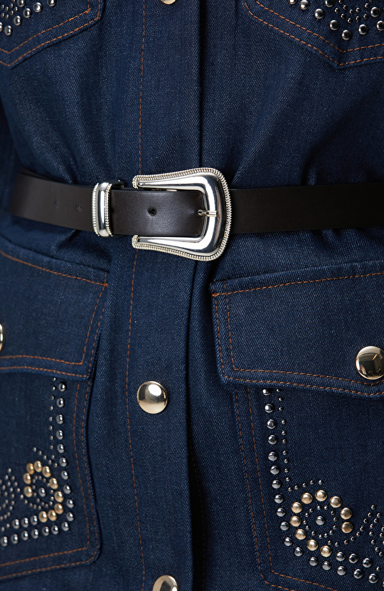 Koyu Indigo Mavi Denim Ceket