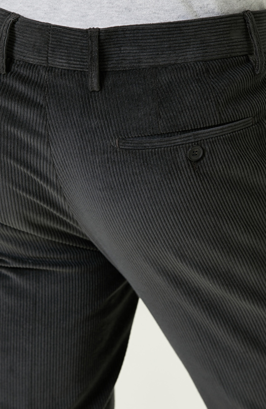 Antrasit Limited Fitilli Kadife Pantolon