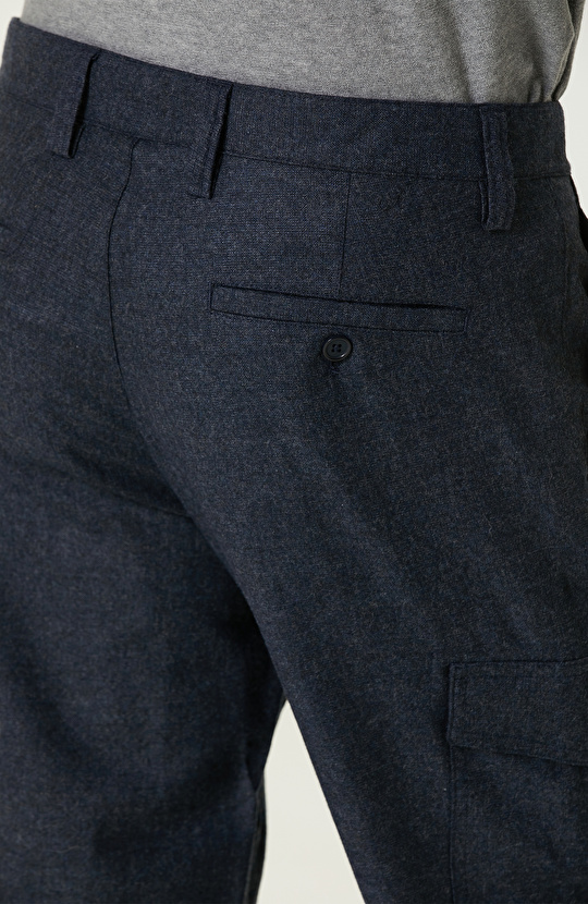 İndigo Yün Karışımlı Pantolon