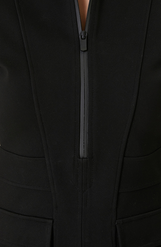 Siyah N-Tech Örme Elbise