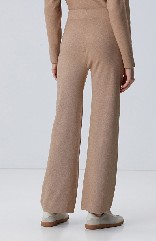 Bej Melanj Triko Eşofman Altı