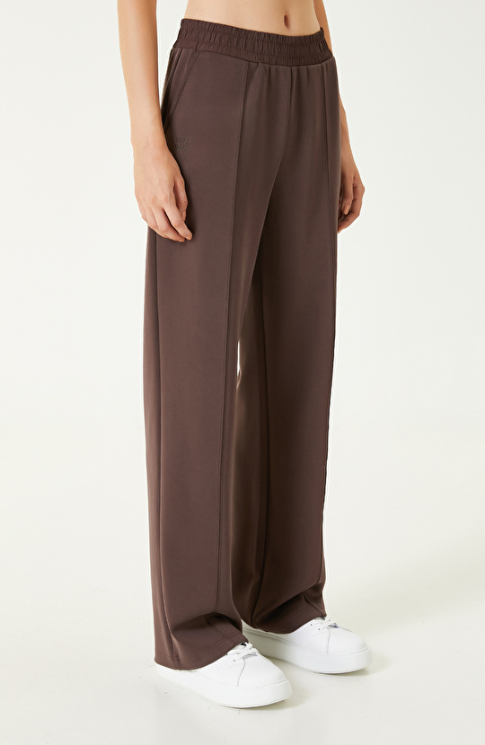 Kahverengi Modal Karışımlı Eşofman Altı