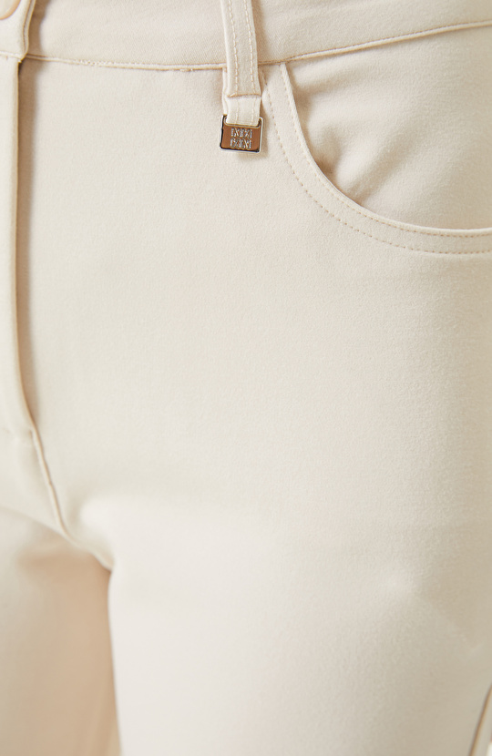 Bej N-Tech Örme 5 Cep Eşofman Altı