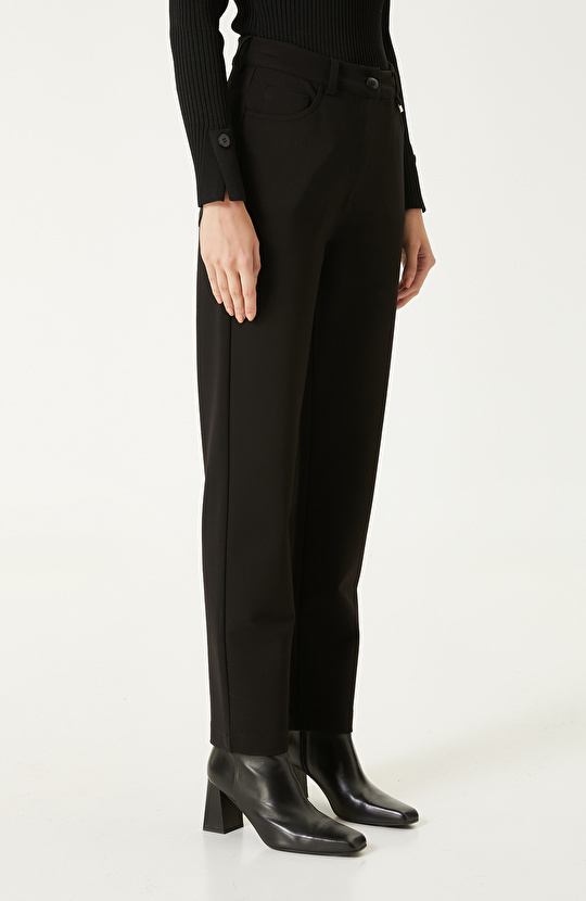 Siyah N-Tech Örme 5 Cep Eşofman Altı