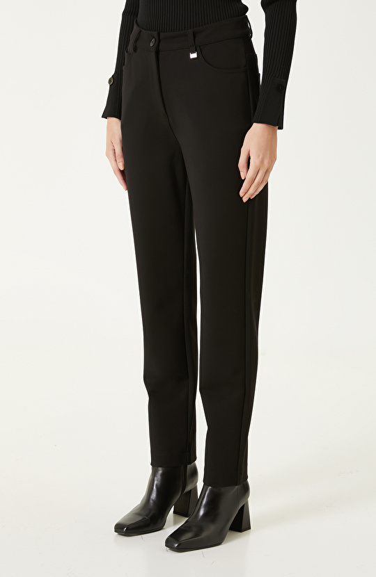 Siyah N-Tech Örme 5 Cep Eşofman Altı