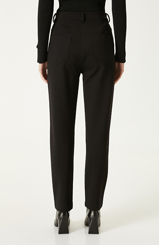 Siyah N-Tech Örme 5 Cep Eşofman Altı