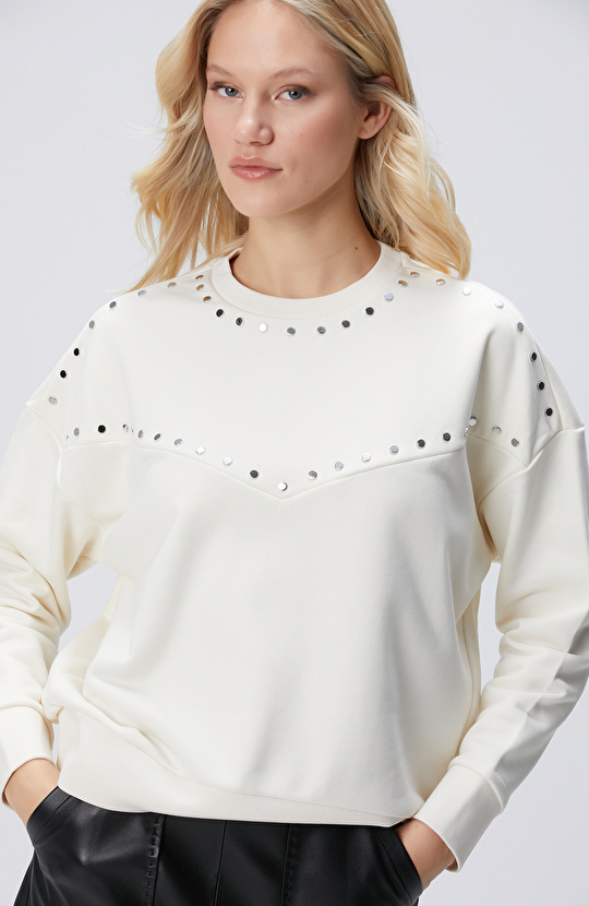 Kırık Beyaz Sweatshirt
