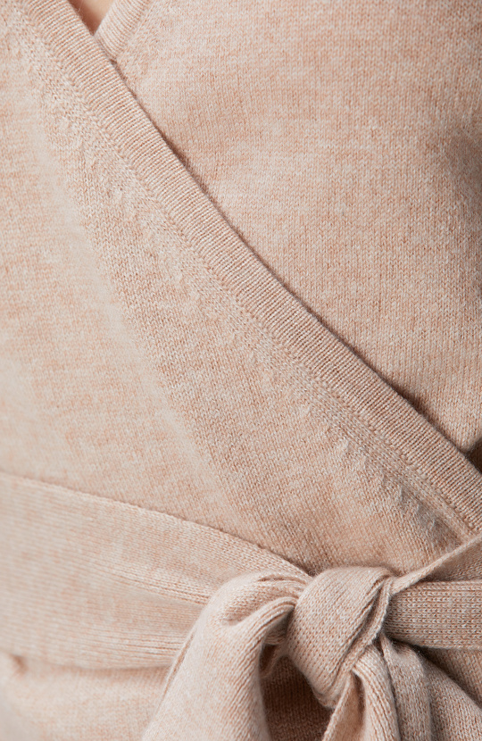 Açık Bej Midi Elbise