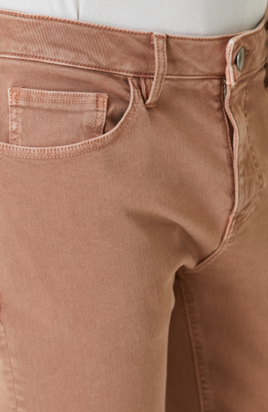 Somon Rengi Denim Pantolon
