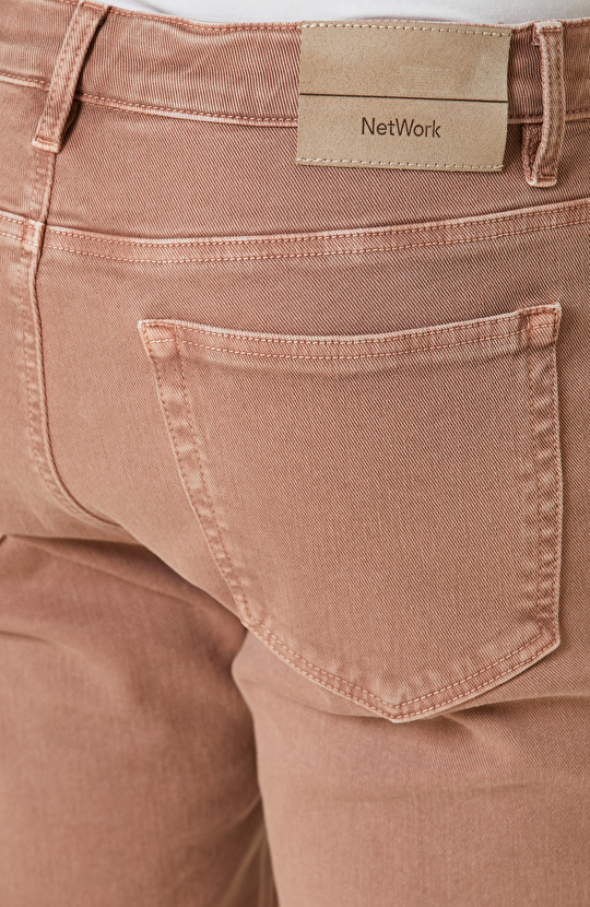 Somon Rengi Denim Pantolon