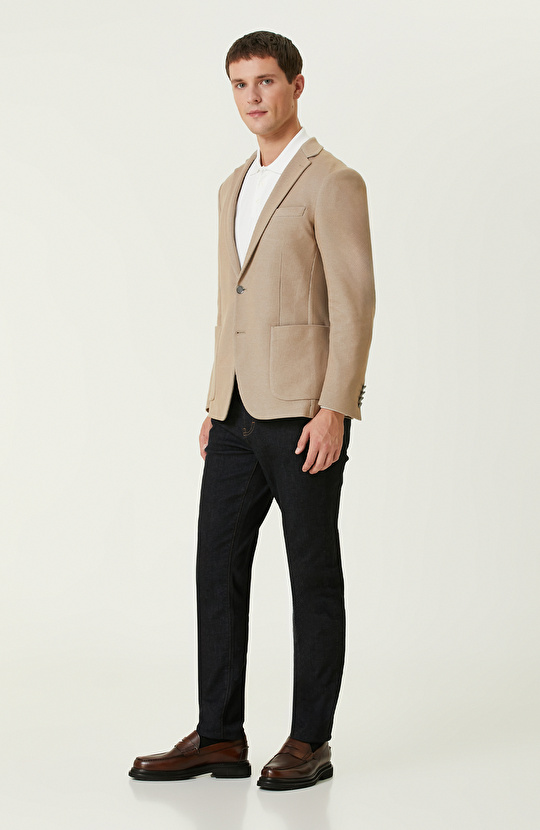 Kırık Beyaz Polo Yaka SweaTshirt