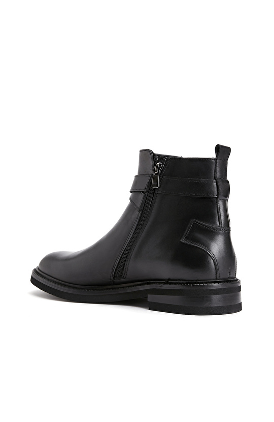 Siyah Erkek Deri Bot