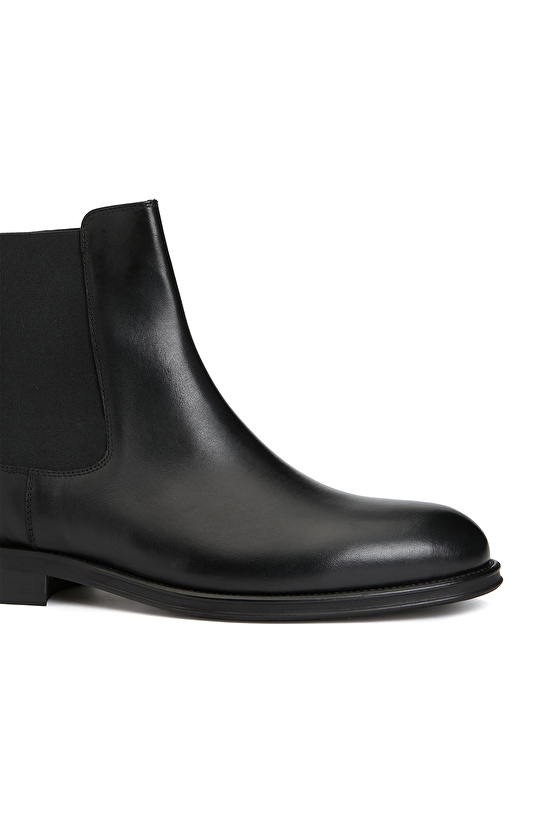 Siyah Erkek Deri Chelsea Bot