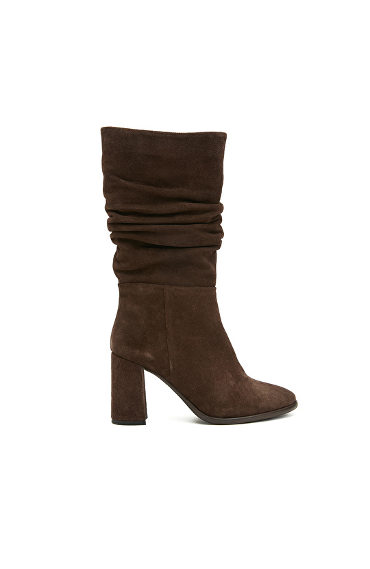 Kahverengi Kadın Süet Çizme