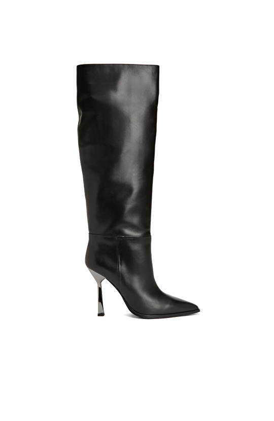 Siyah Kadın Deri Çizme