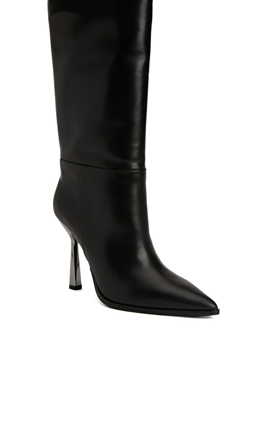 Siyah Kadın Deri Çizme