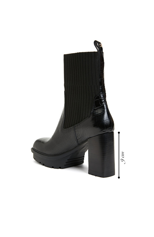 Siyah Kadın Deri Bot