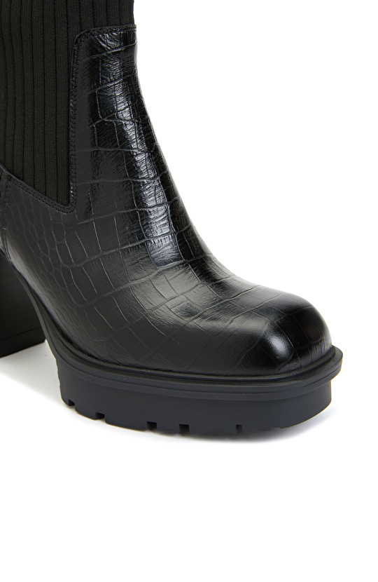 Siyah Kadın Deri Bot