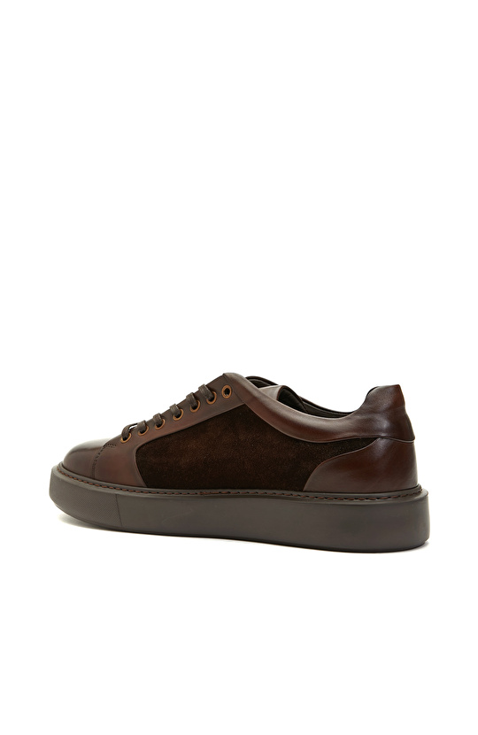 Kahverengi Erkek Deri Sneaker