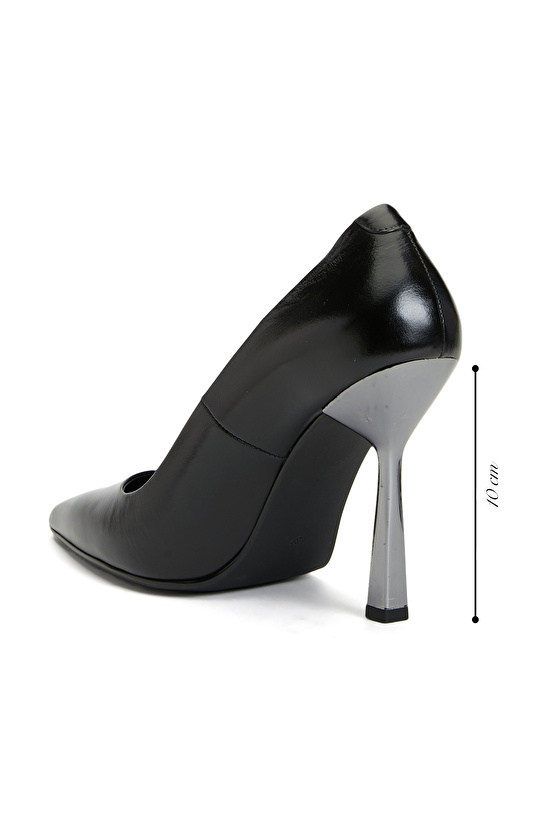 Siyah Kadın Deri Stiletto