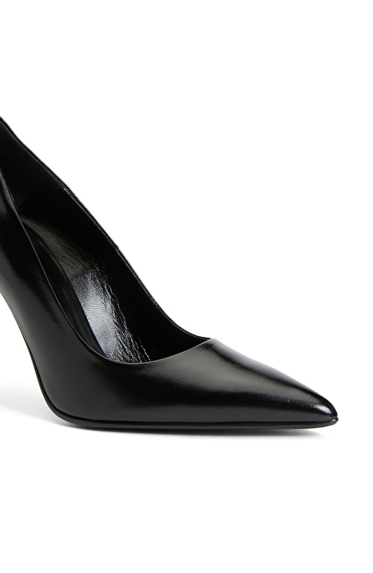 Siyah Kadın Deri Stiletto