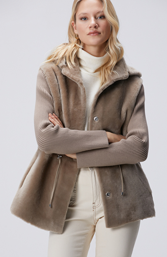 Vizon Kolları Trikolu Deri Kaban