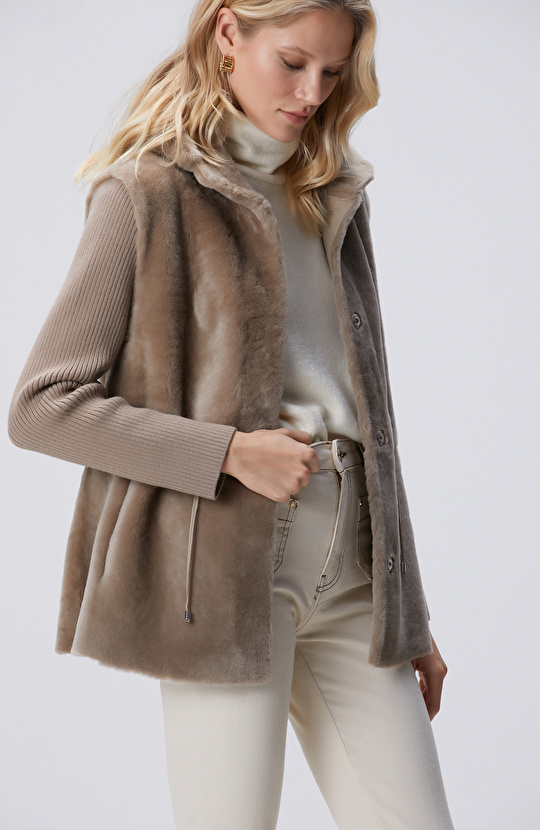 Vizon Kolları Trikolu Deri Kaban