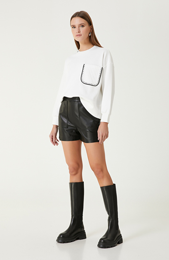 Kırık Beyaz Sweatshirt