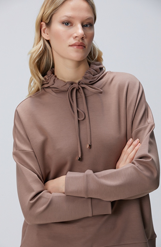 Vizon Kapüşonlu Sweatshirt