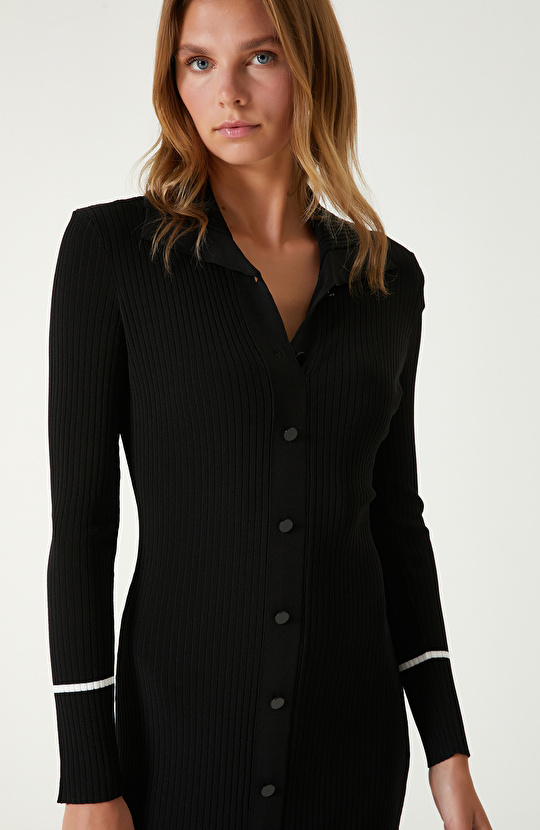 Black White Knit Dress