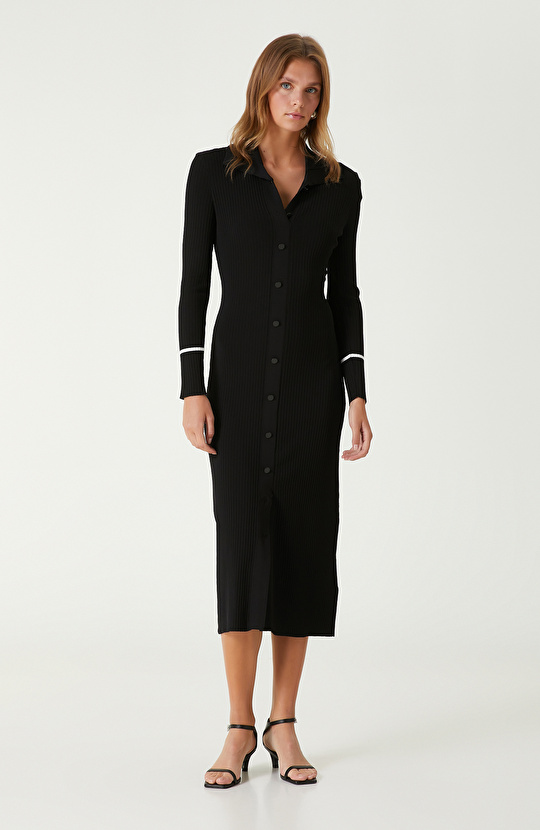 Black White Knit Dress
