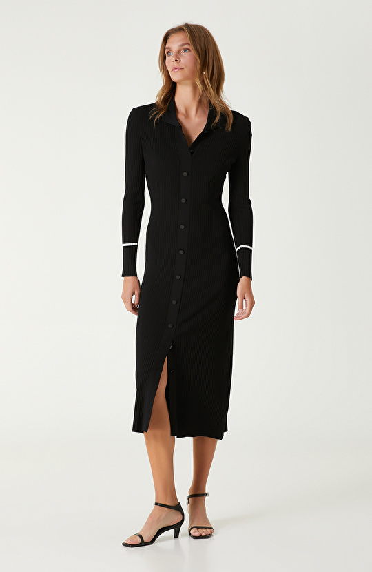 Black White Knit Dress