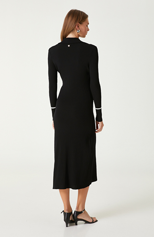 Black White Knit Dress