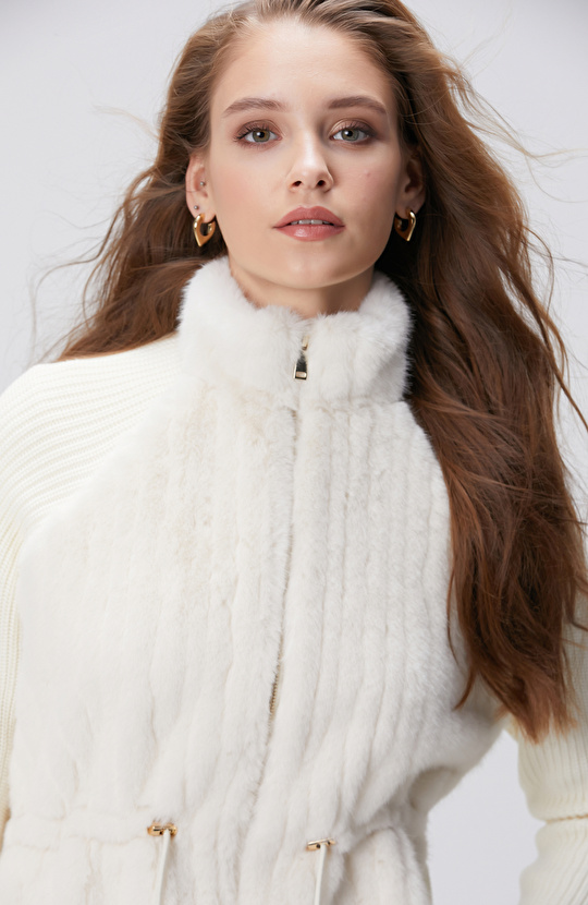 Suni Kürklü Triko Mont Suni Kürklü Triko Mont