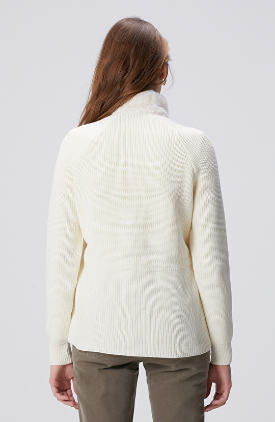 Suni Kürklü Triko Mont