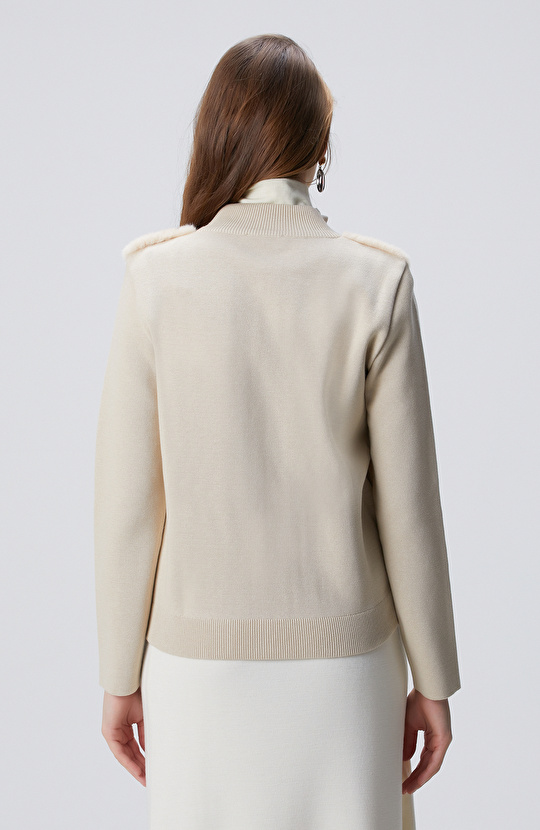 Suni Kürklü Triko Mont