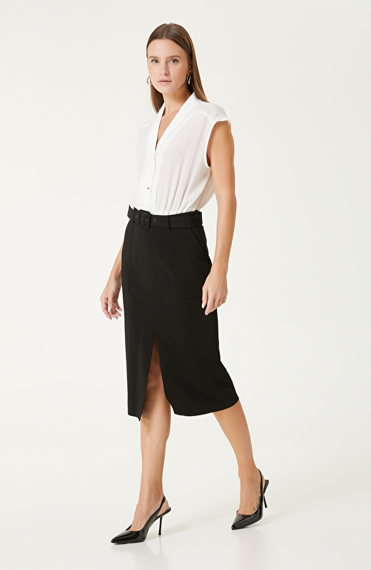 Kırık Beyaz Limited İpek Bluz