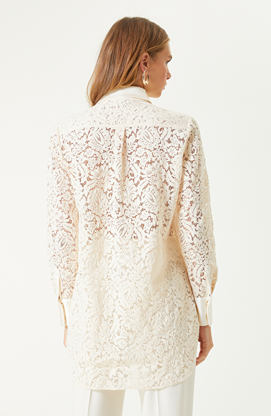 Pudra Rengi Limited Dantel Gömlek 