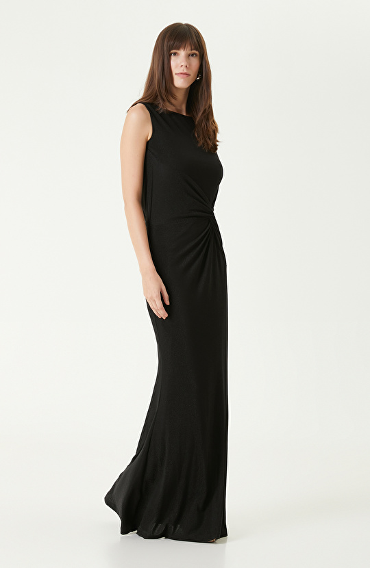 Siyah Maxi Abiye Elbise