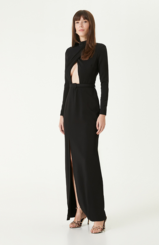 Siyah Maxi Abiye Elbise