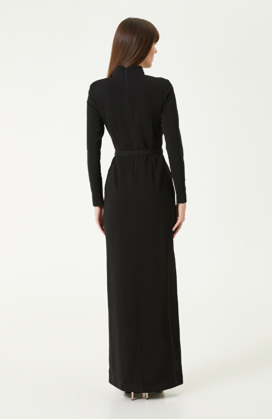 Siyah Maxi Abiye Elbise
