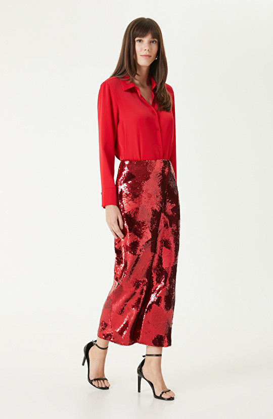 Kırmızı Vatkalı Gömlek