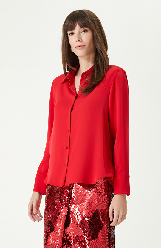 Kırmızı Vatkalı Gömlek