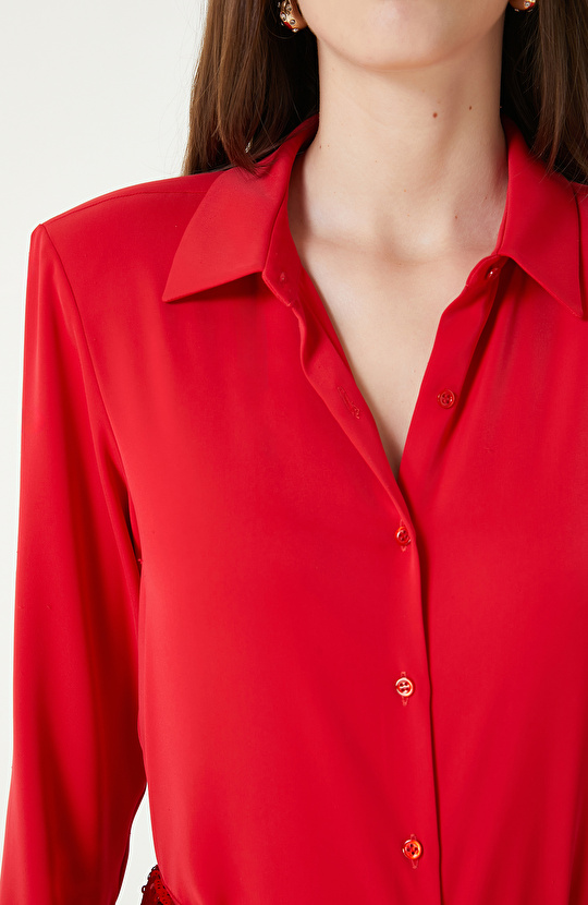 Kırmızı Vatkalı Gömlek