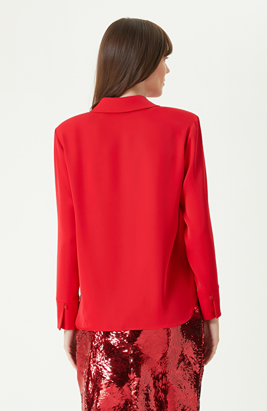 Kırmızı Vatkalı Gömlek