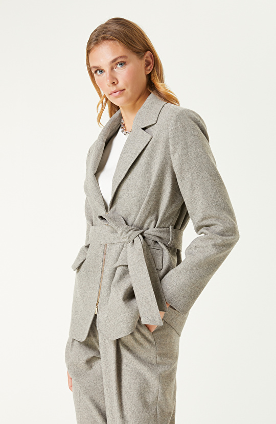 Vizon Yün Karışımlı Ceket