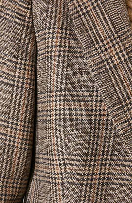 Kahverengi Yün Karışımlı Ceket