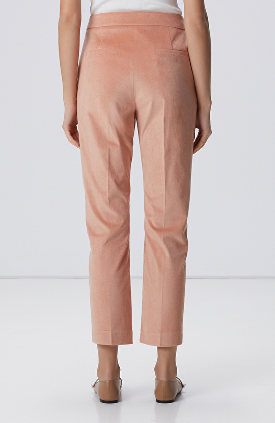 Pembe Limited Fitilli Kadife Pantolon