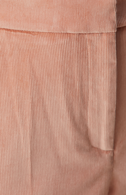 Pembe Limited Fitilli Kadife Pantolon